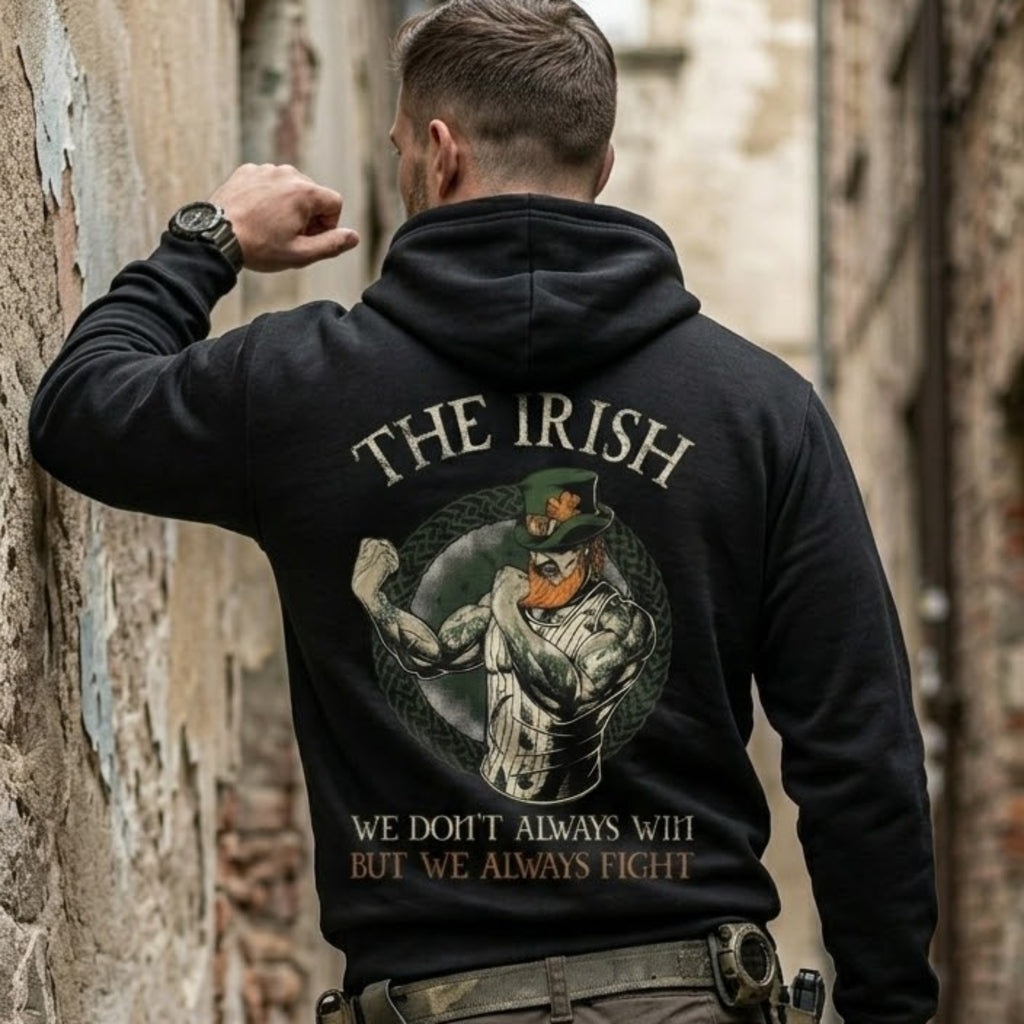 Fighting Irish distressed graphic unisex hoodie - view 4 - Reborn XII