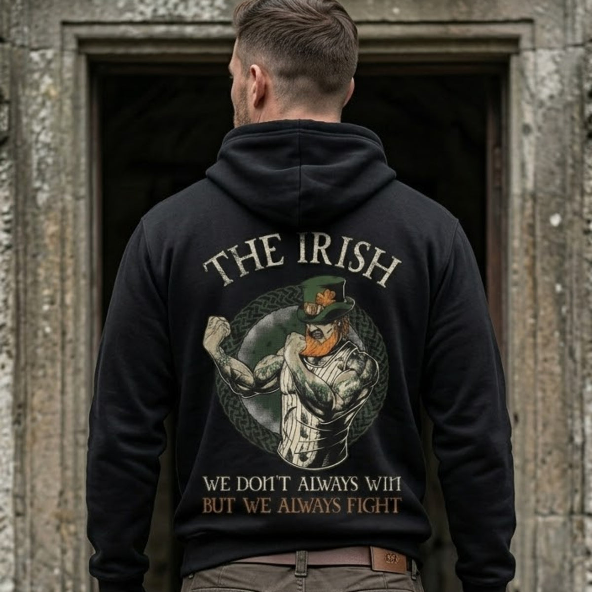 Fighting Irish distressed graphic unisex hoodie - view 5 - Reborn XII