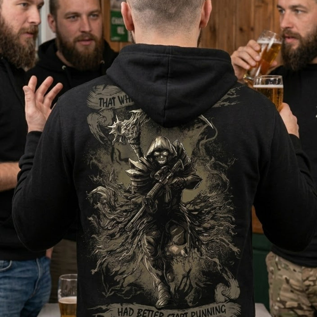 Fear The Reaper distressed graphic unisex hoodie - view 4 - Reborn XII