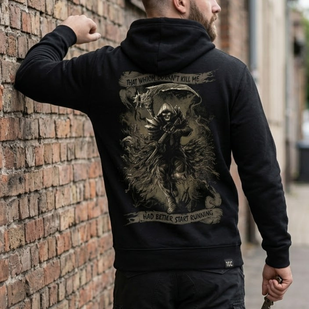 Fear The Reaper distressed graphic unisex hoodie - view 5 - Reborn XII