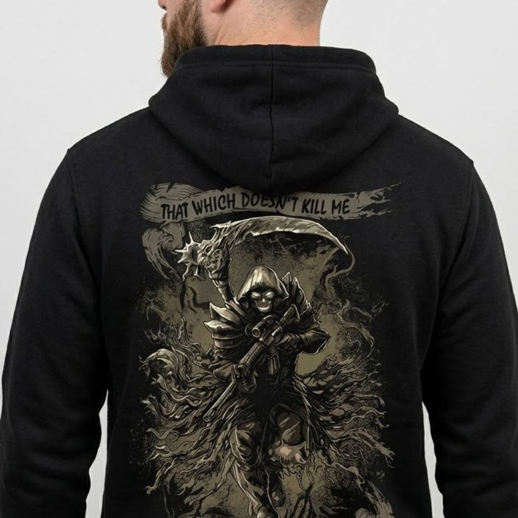 Fear The Reaper distressed graphic unisex hoodie - view 6 - Reborn XII