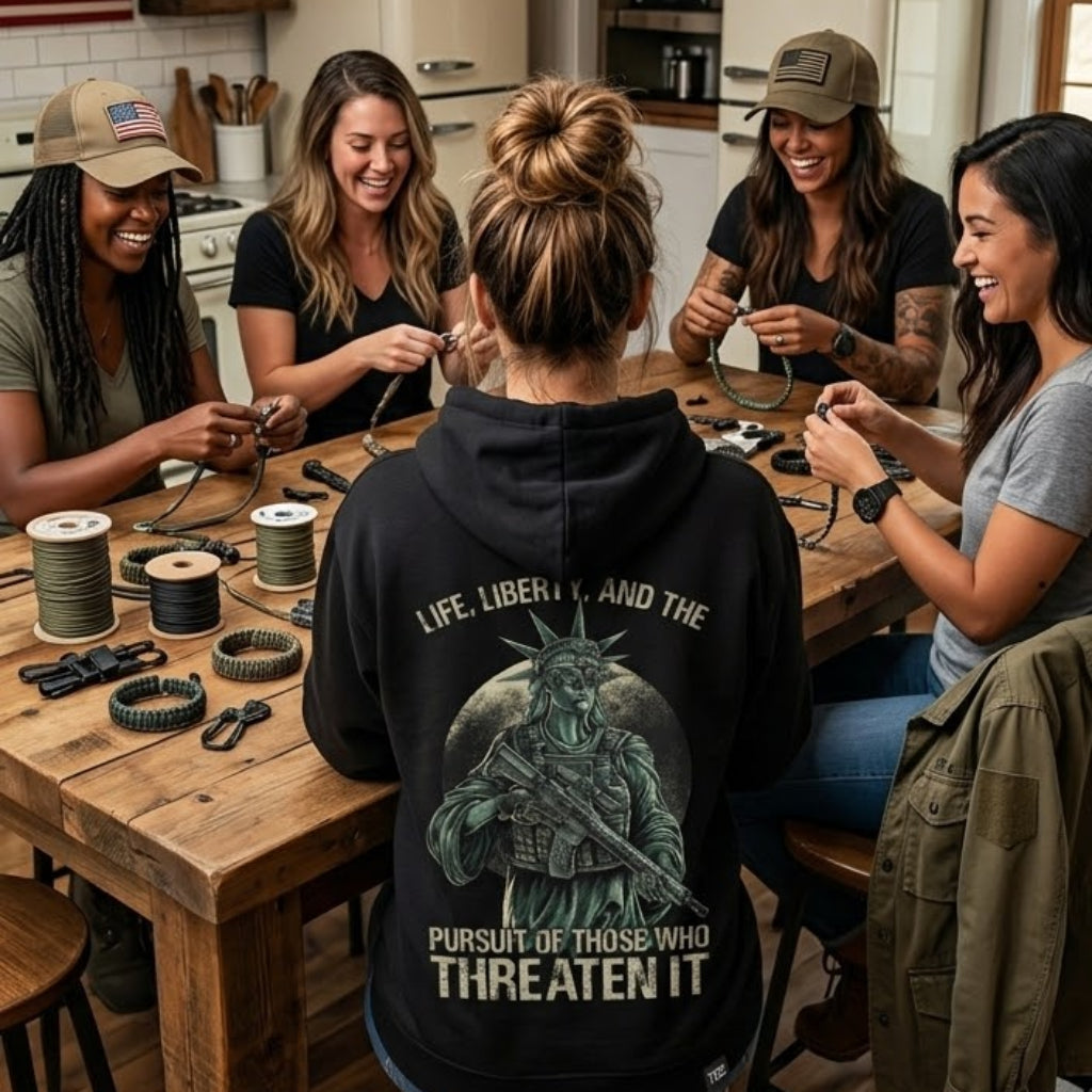 Tactical Liberty distressed graphic unisex hoodie - view 3 - Reborn XII