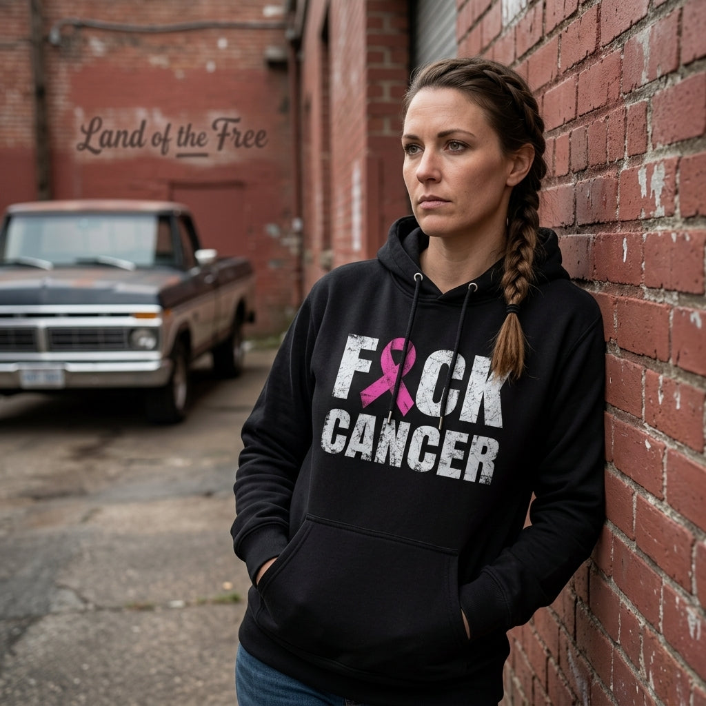 Stand Against Breast Cancer distressed graphic unisex hoodie - view 5 - Reborn XII