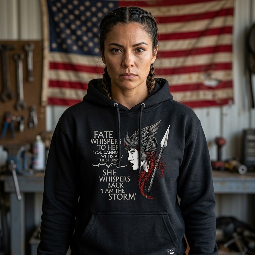 I Am The Storm distressed graphic unisex hoodie - view 7 - Reborn XII