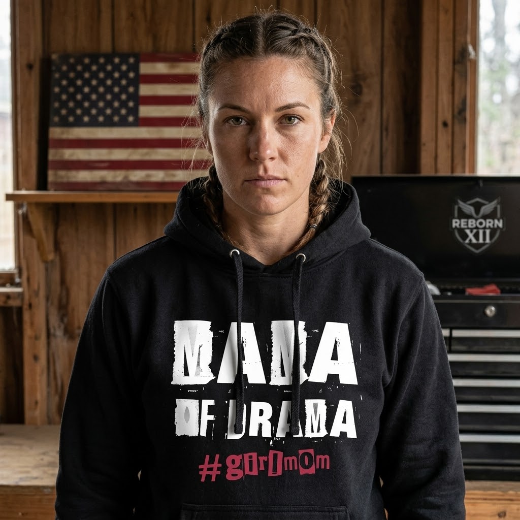 Girl Mom distressed graphic unisex hoodie - view 7 - Reborn XII