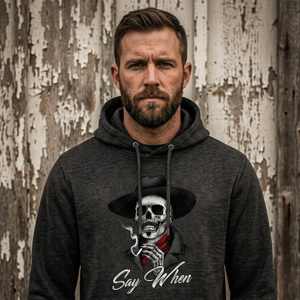 Say When distressed graphic unisex hoodie - view 13 - Reborn XII