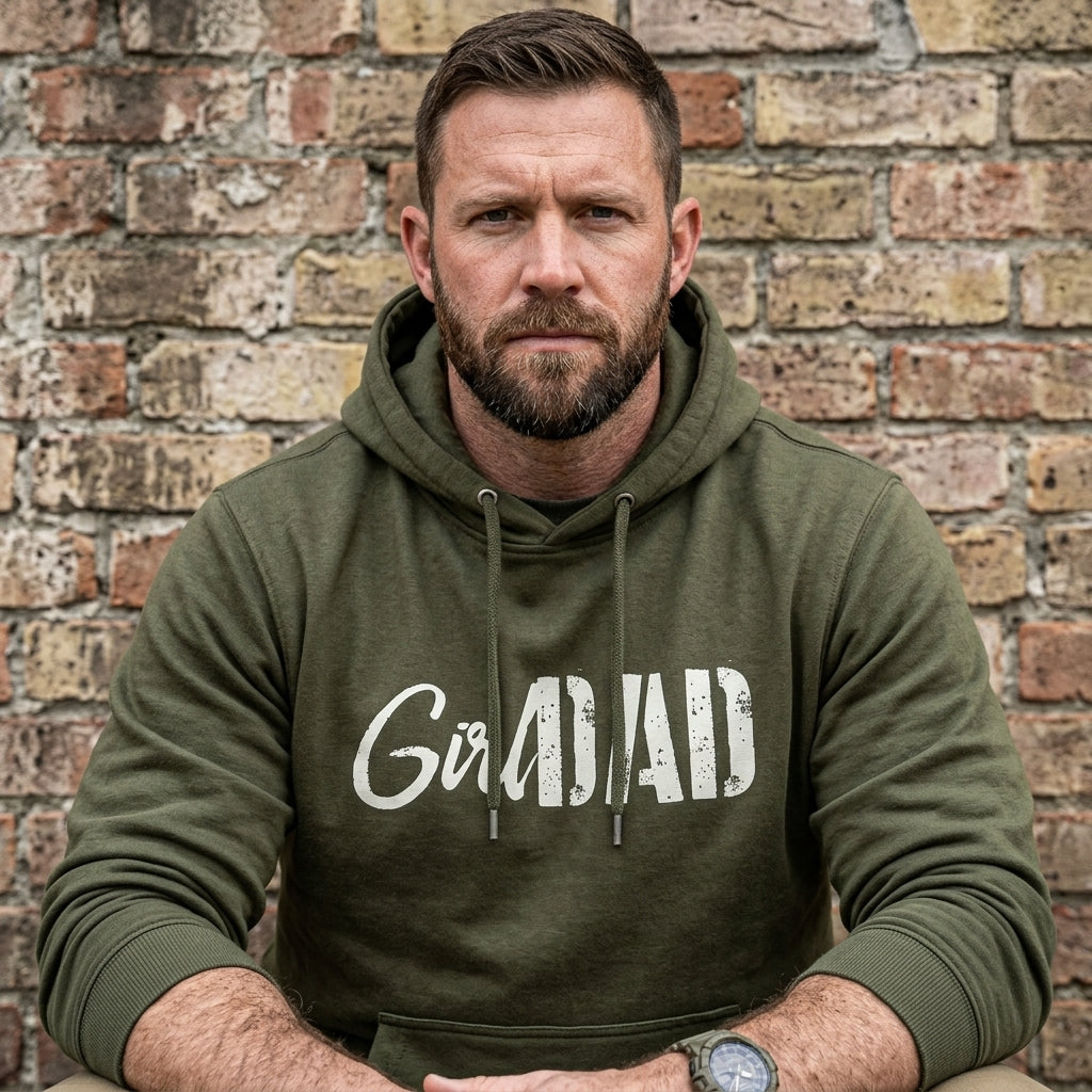 Girl Dad - Her First Love distressed graphic unisex hoodie - view 6 - Reborn XII