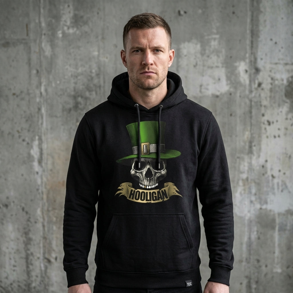 Hooligan distressed graphic unisex hoodie - view 6 - Reborn XII