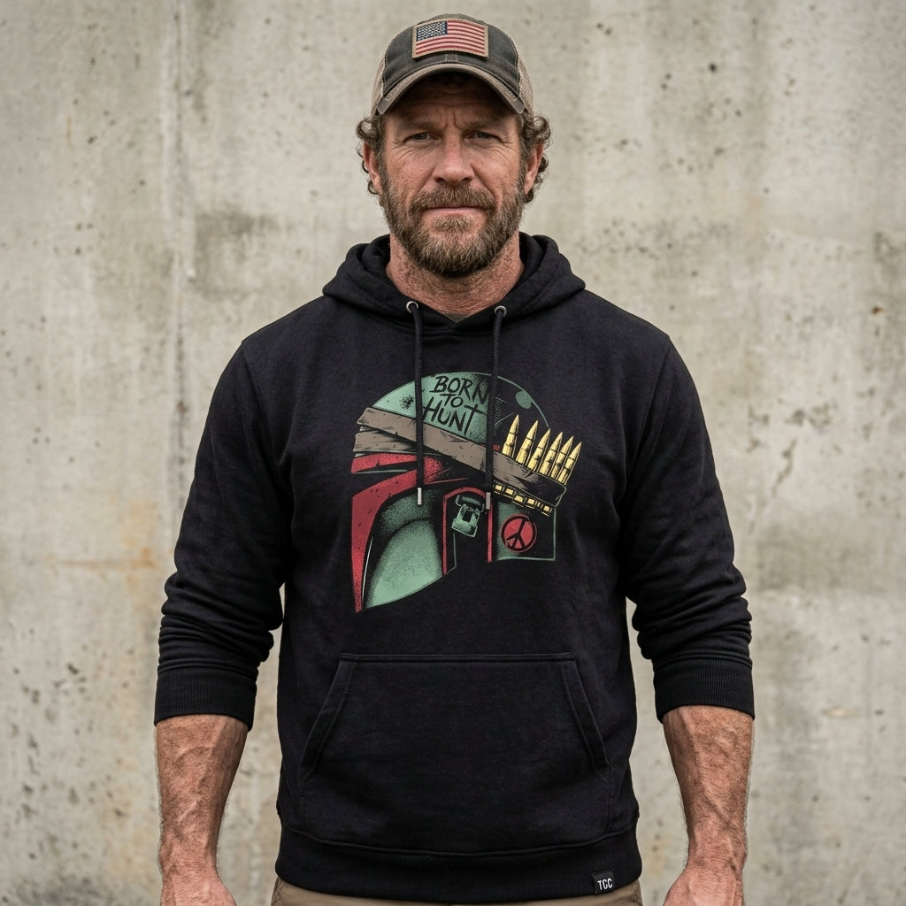 Born To Hunt distressed graphic unisex hoodie - view 7 - Reborn XII