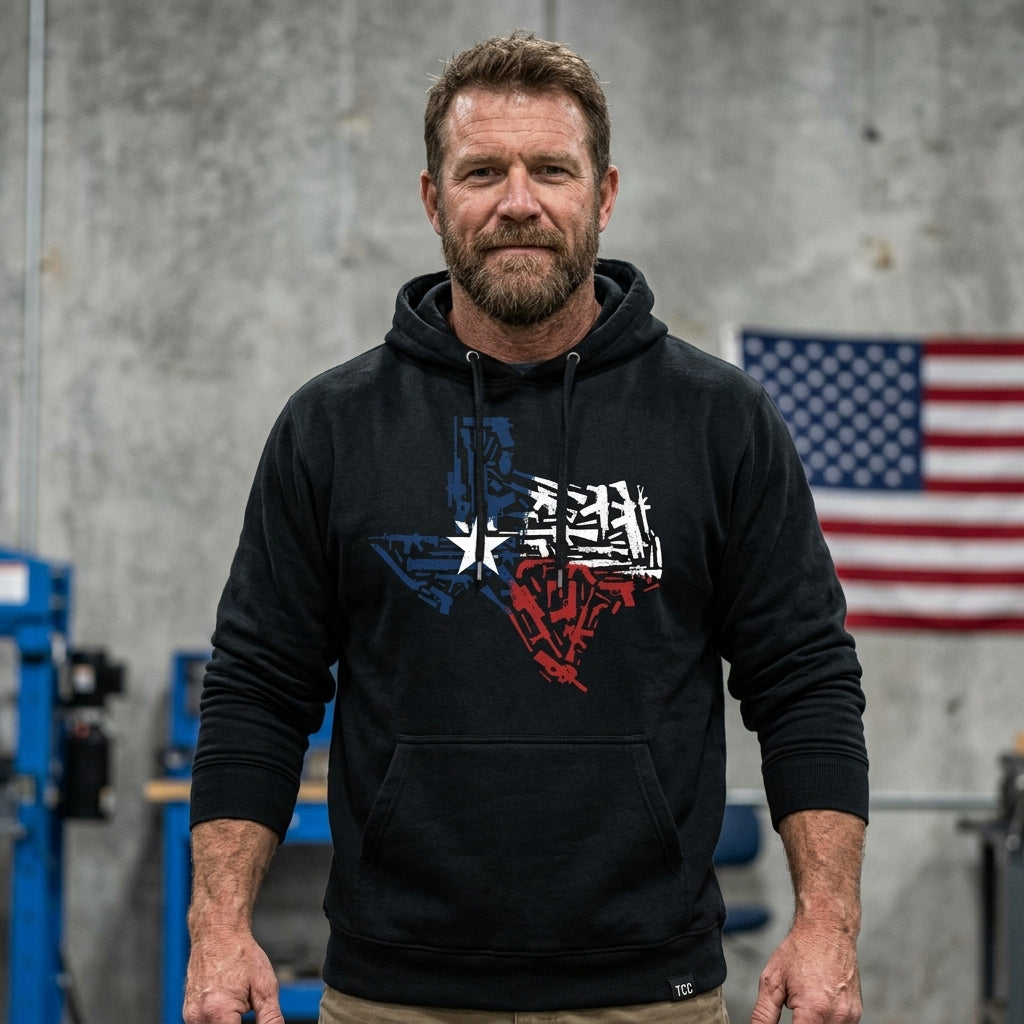Texas Territory distressed graphic unisex hoodie - view 7 - Reborn XII