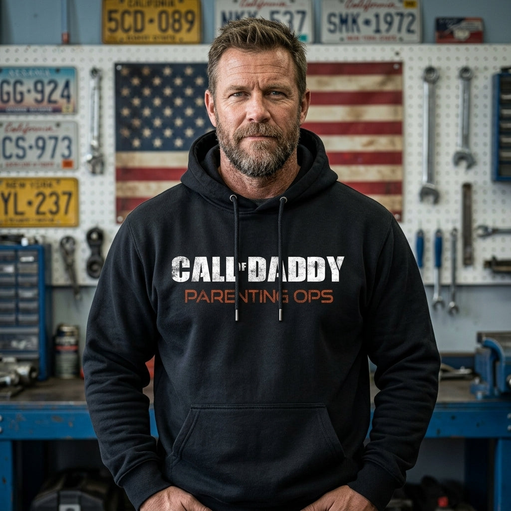 Call Of Daddy distressed graphic unisex hoodie - view 6 - Reborn XII