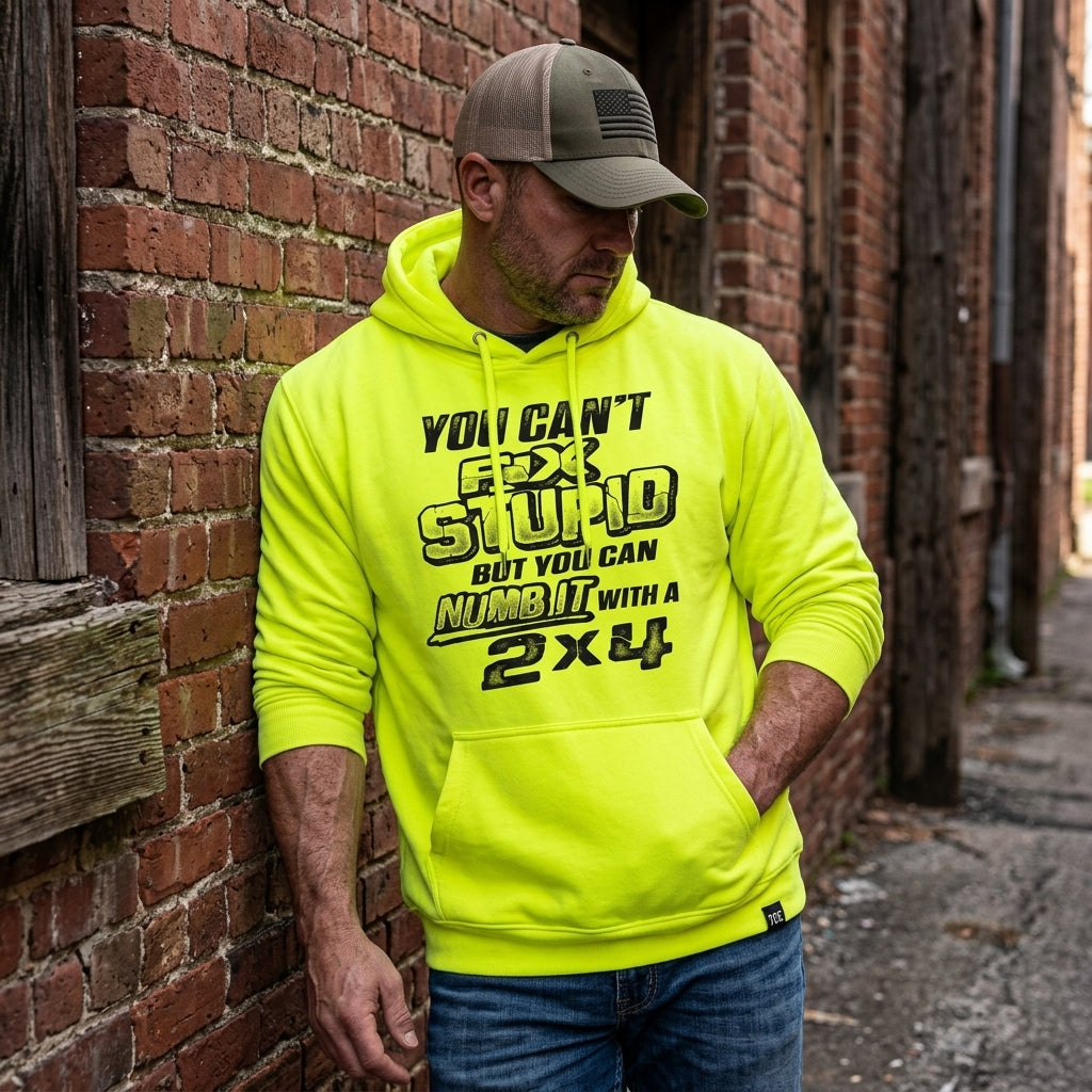 You Can't Fix Stupid distressed graphic unisex hoodie - view 5 - Reborn XII