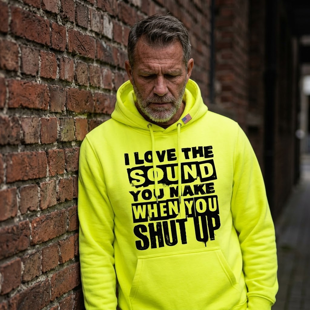 I Love The Sound distressed graphic unisex hoodie - view 5 - Reborn XII