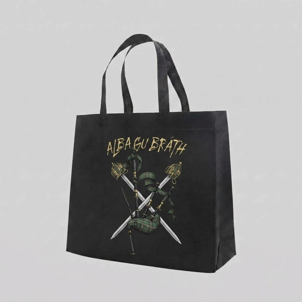 Scotland Forever - Tote Bag — reusable tote bag with Celtic and warrior graphic — Reborn XII