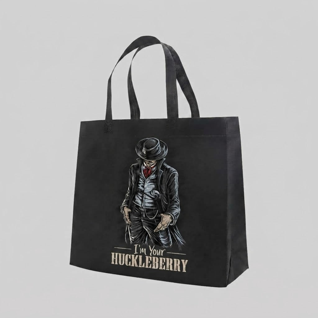 I'm Your Huckleberry - Tote Bag — reusable tote bag with Western cowboy graphic — Reborn XII