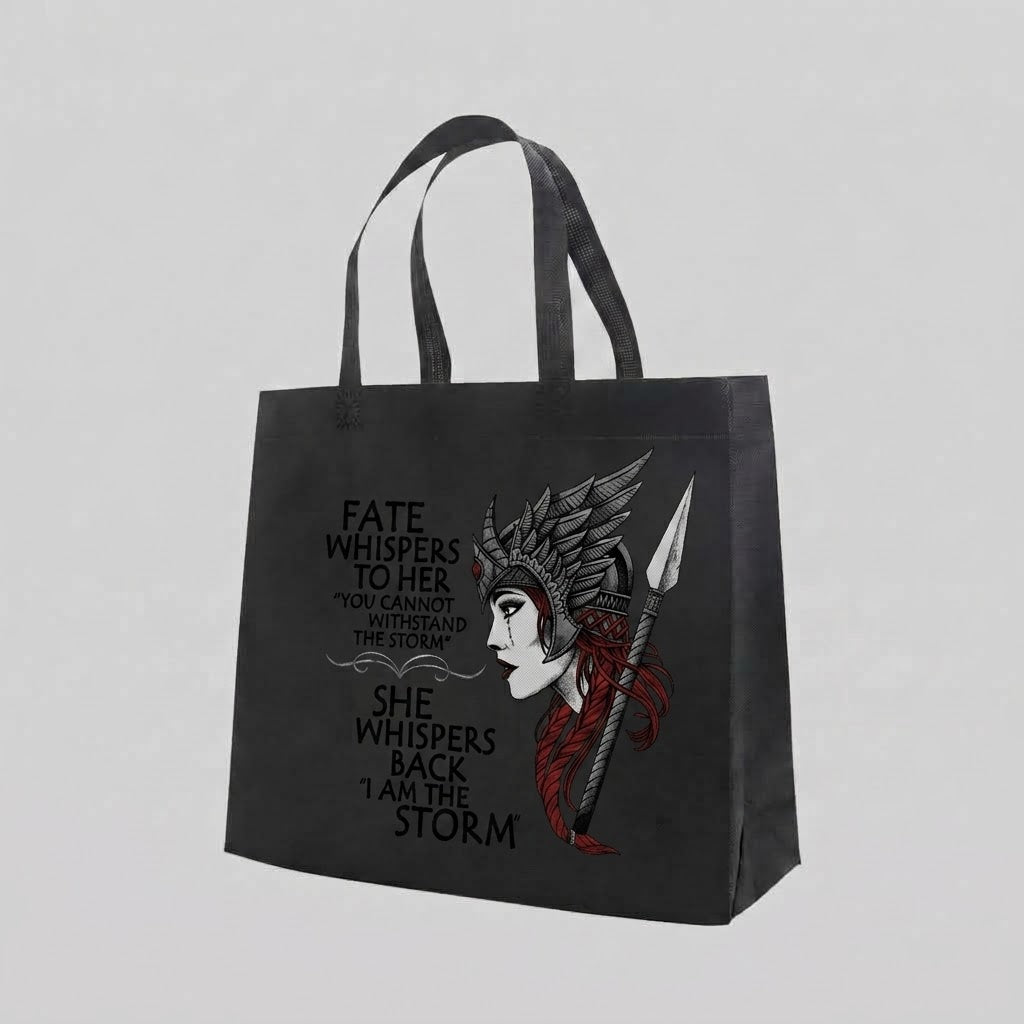 I Am The Storm - Tote Bag — reusable tote bag with women’s empowerment graphic — Reborn XII