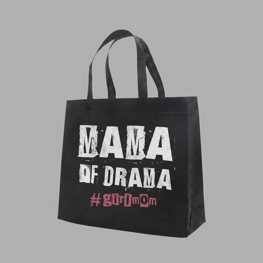 Girl Mom - Tote Bag — reusable tote bag with girl mom graphic — Reborn XII