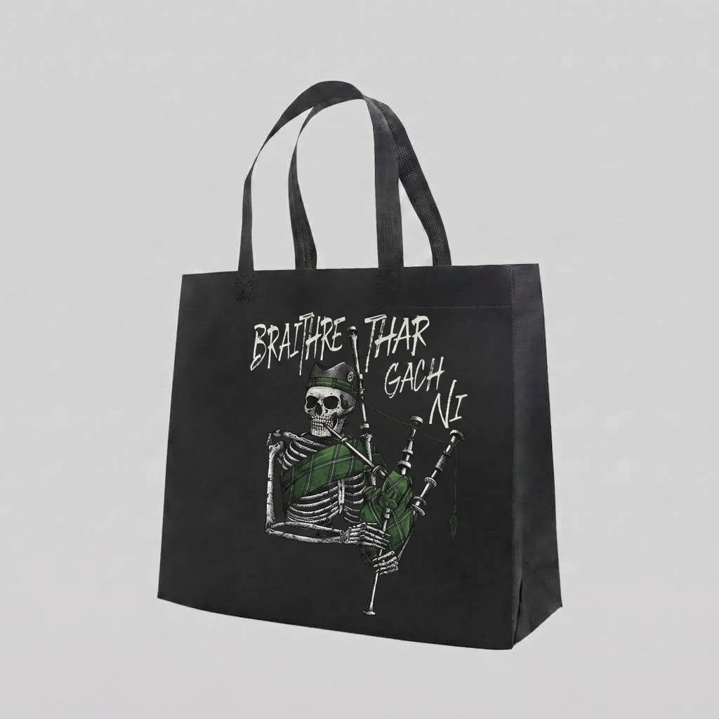 Bráithre Thar Gach Ní - Tote Bag — reusable tote bag with Celtic and warrior graphic — Reborn XII