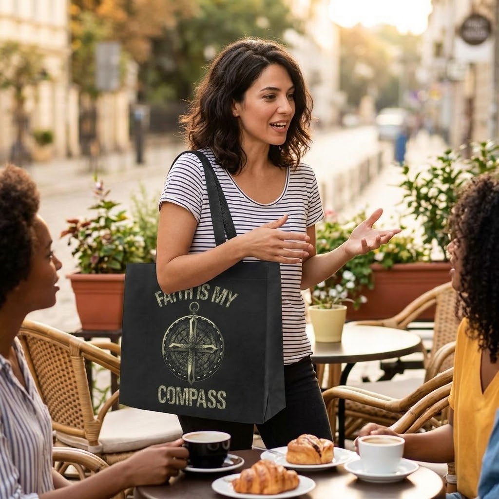 Faith Is My Compass - Tote Bag