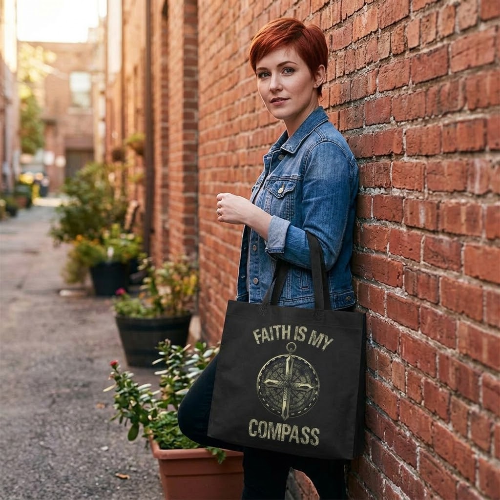 Faith Is My Compass - Tote Bag