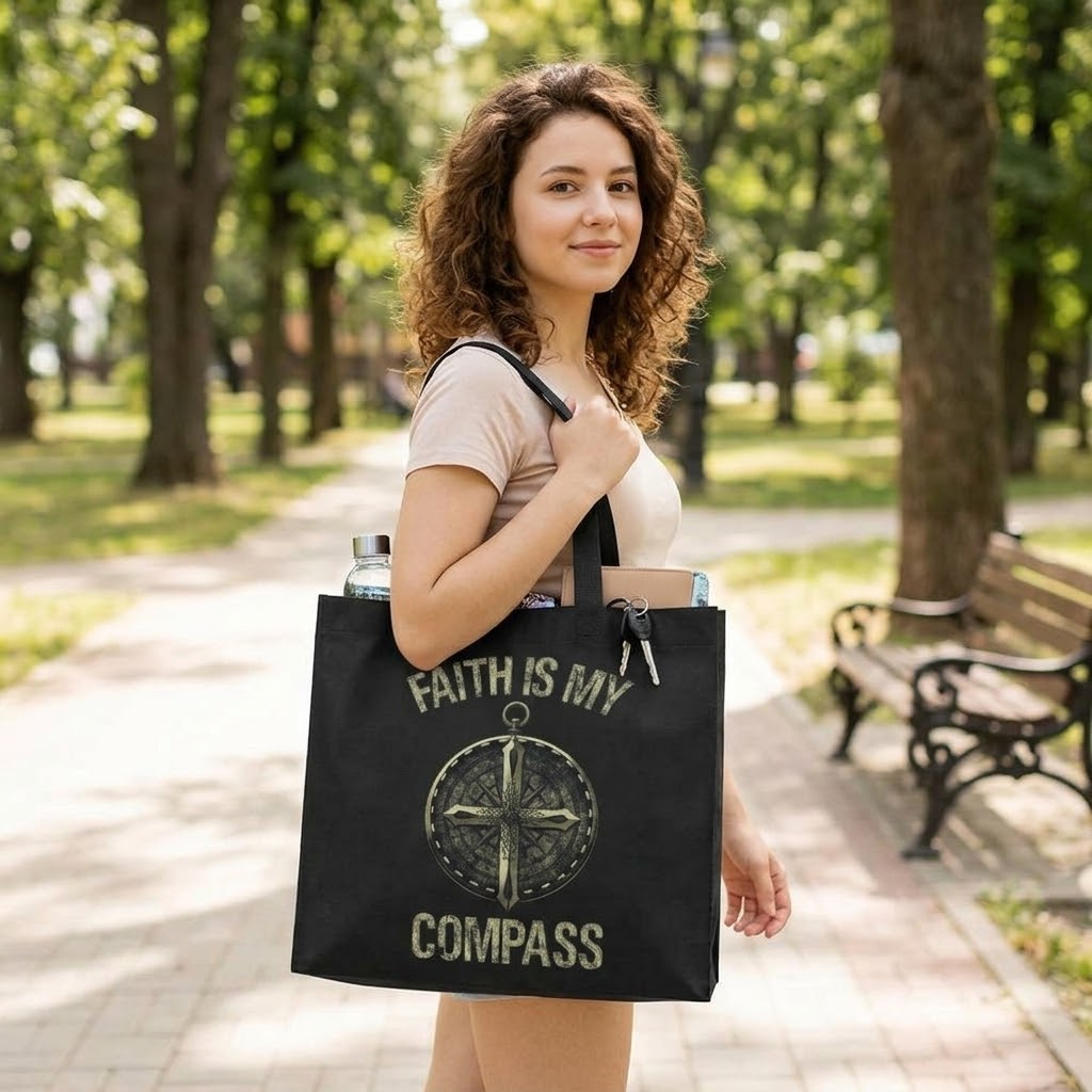 Faith Is My Compass - Tote Bag