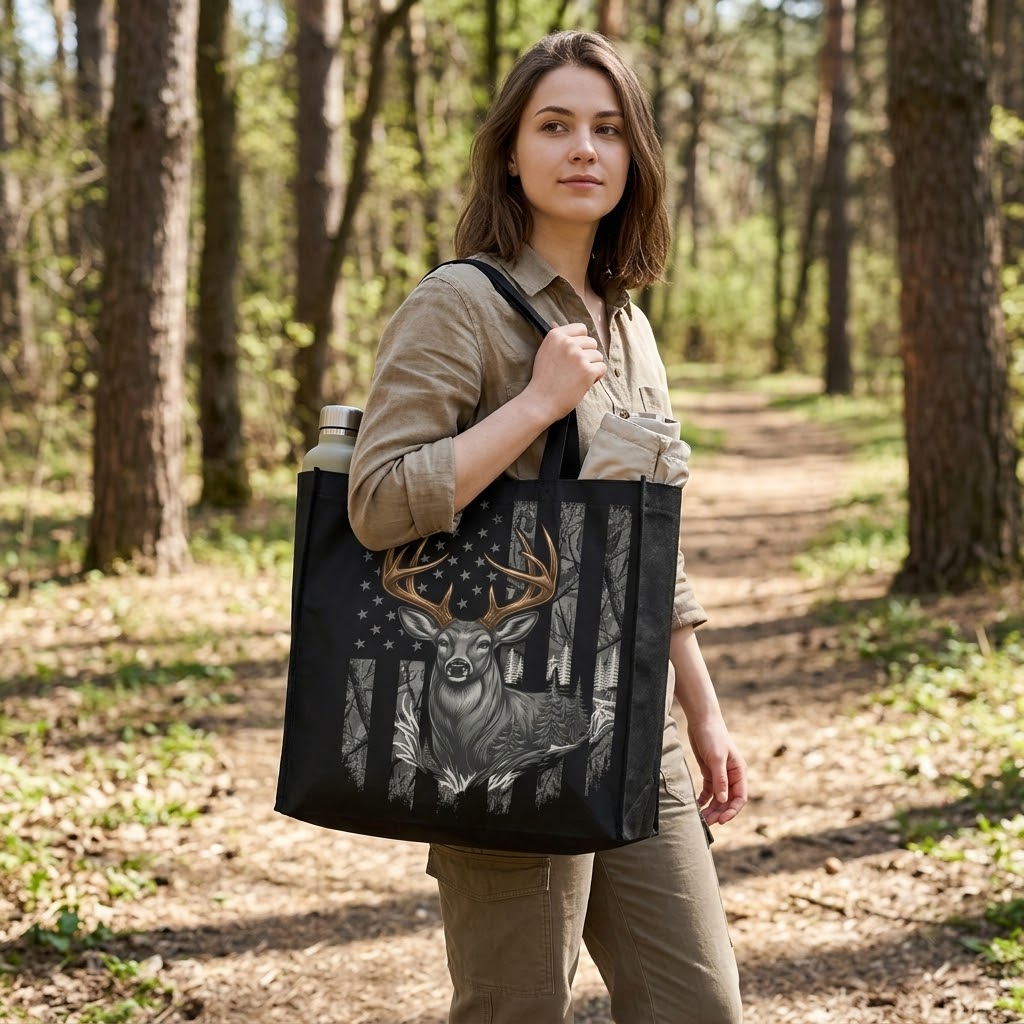 Patriotic Woodsman - Tote Bag