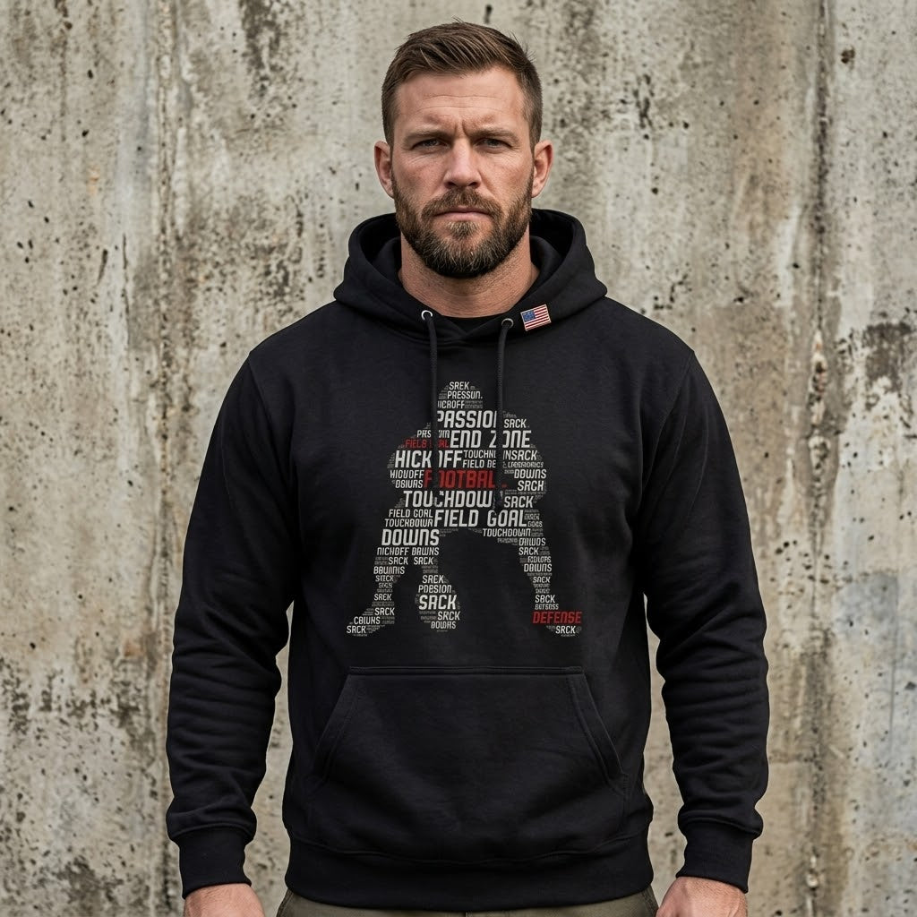 Gridiron Typography - Hoodie