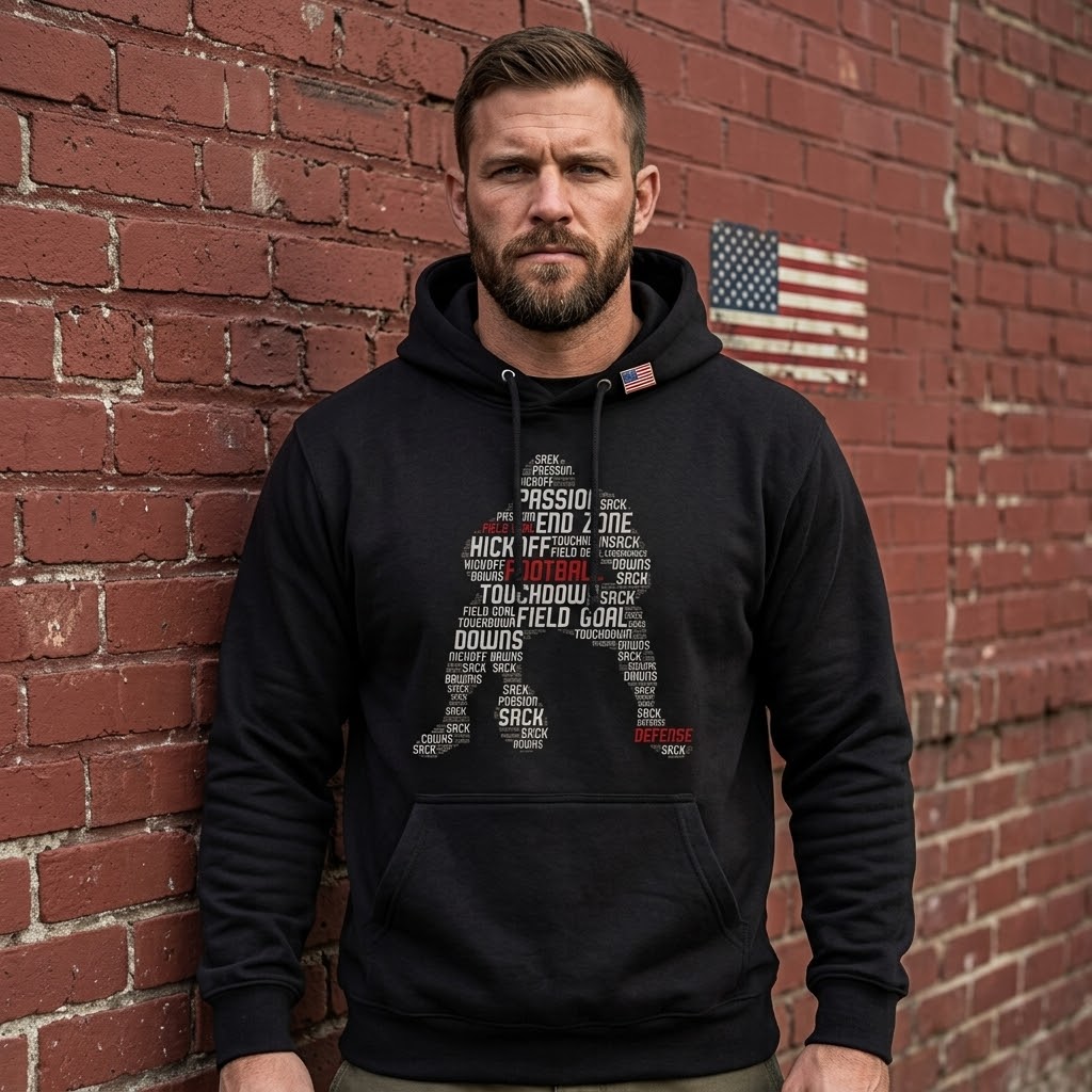 Gridiron Typography - Hoodie