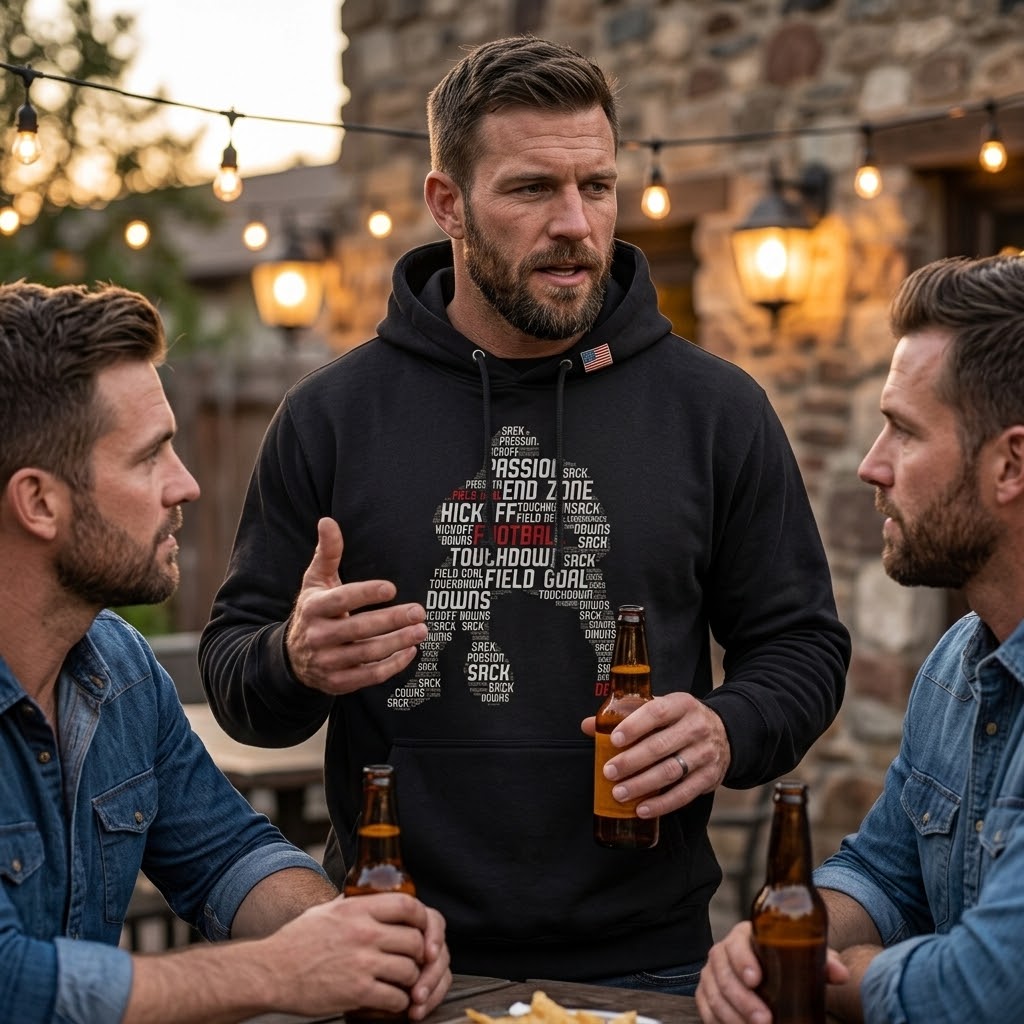 Gridiron Typography - Hoodie