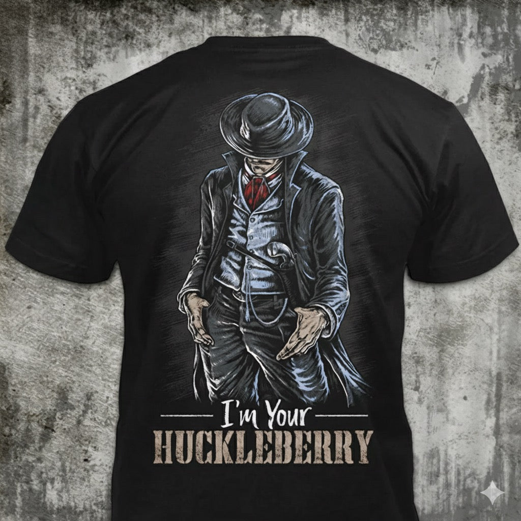 I'm Your Huckleberry distressed graphic men's T-shirt from Reborn XII