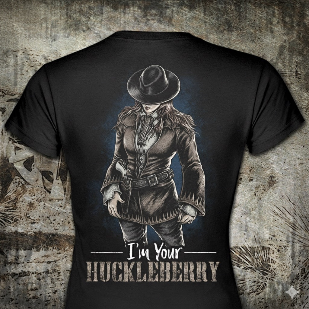 I'm Your Huckleberry distressed graphic women's T-shirt from Reborn XII