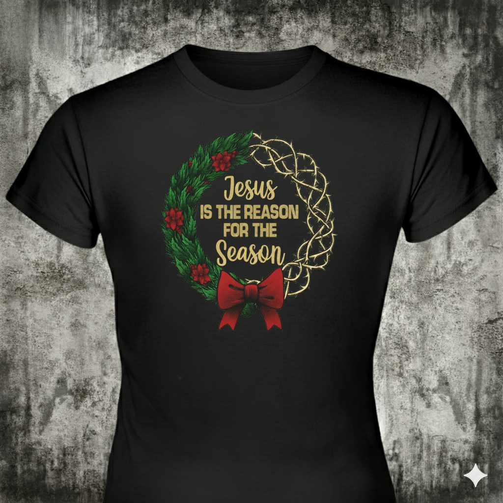 Jesus Is The Reason distressed graphic women's T-shirt from Reborn XII