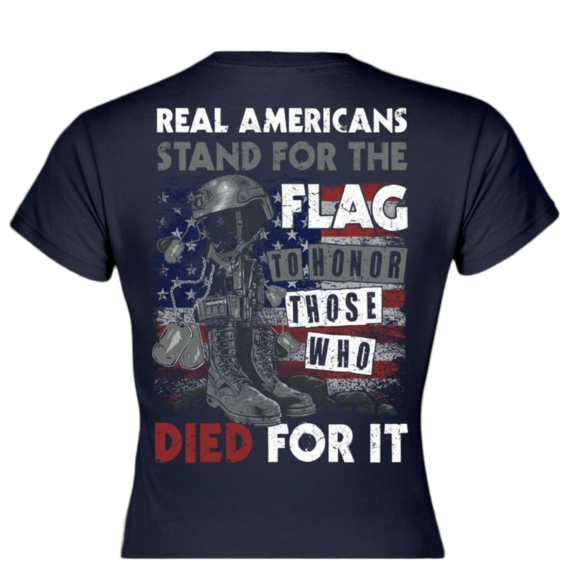 Honor Those Who Died distressed graphic women's T-shirt - view 5 - Reborn XII