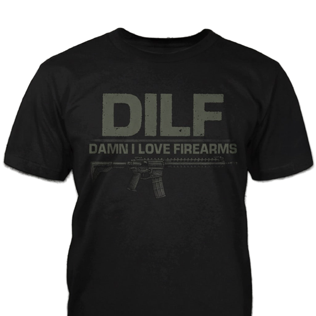 Damn I Love Firearms distressed graphic men's T-shirt - view 8 - Reborn XII