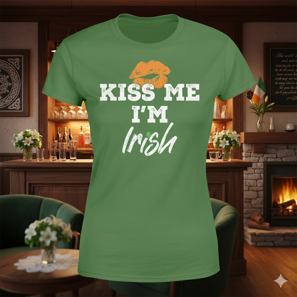 Kiss Me distressed graphic women's T-shirt from Reborn XII