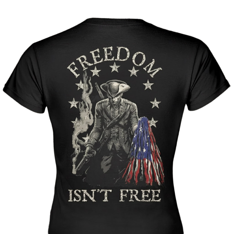 Freedom Isn't Free distressed graphic women's T-shirt - view 3 - Reborn XII