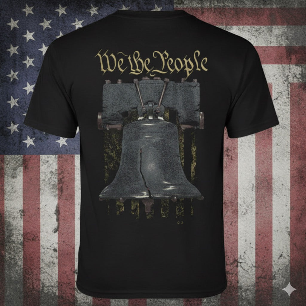 Liberty Rings distressed graphic men's T-shirt in black - view 2 - Reborn XII