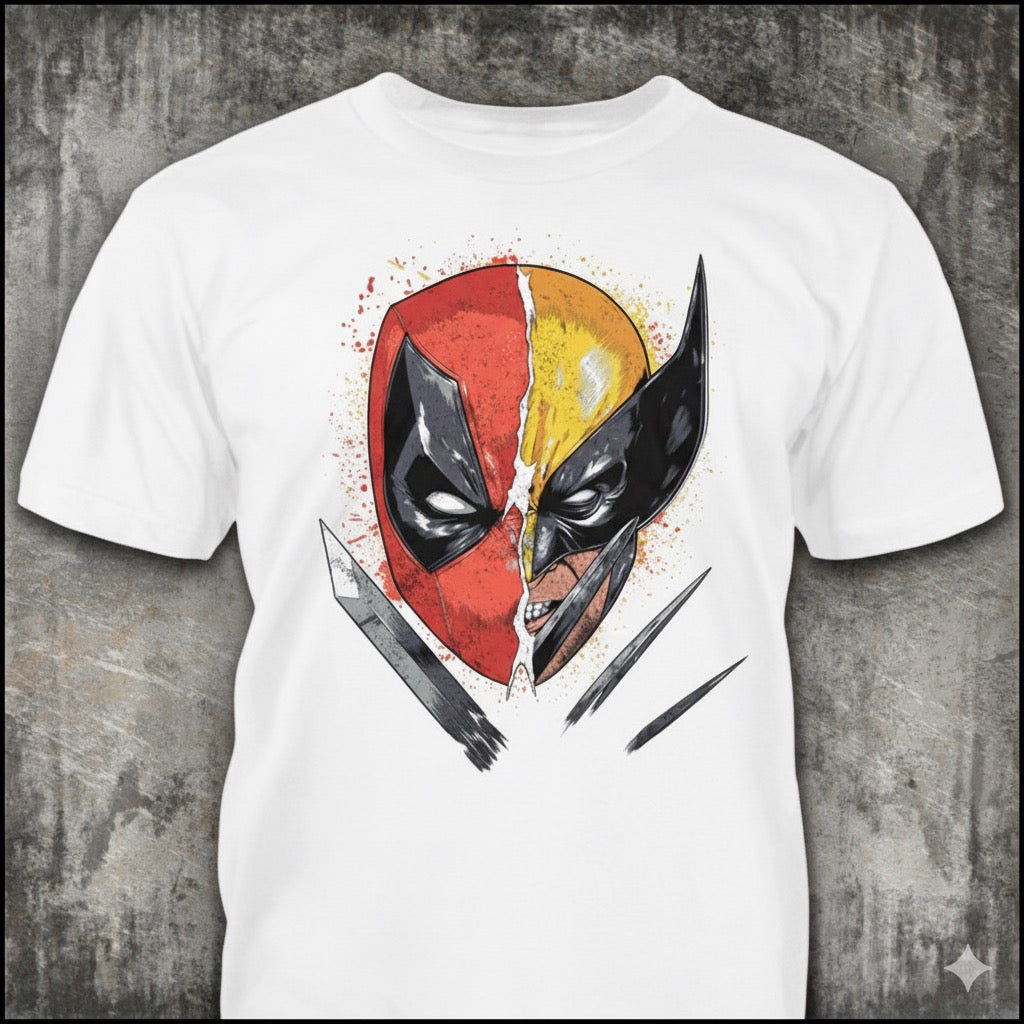 Mercenary Mutant distressed graphic men's T-shirt in white from Reborn XII