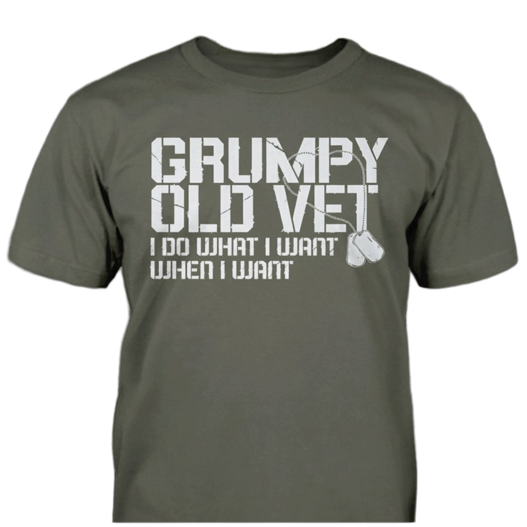Grumpy Old Vets distressed graphic men's T-shirt - view 5 - Reborn XII