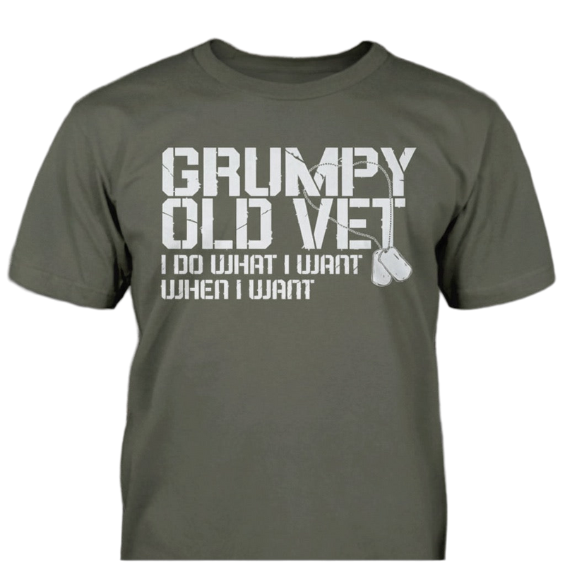 Grumpy Old Vets distressed graphic men's T-shirt - view 5 - Reborn XII