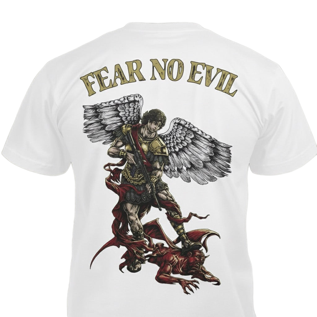 Fear No Evil distressed graphic men's T-shirt - view 10 - Reborn XII