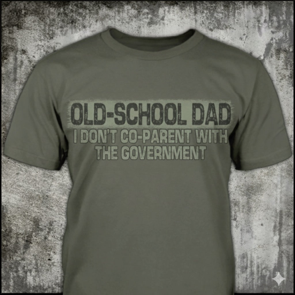 Old School Dad distressed graphic men's T-shirt from Reborn XII