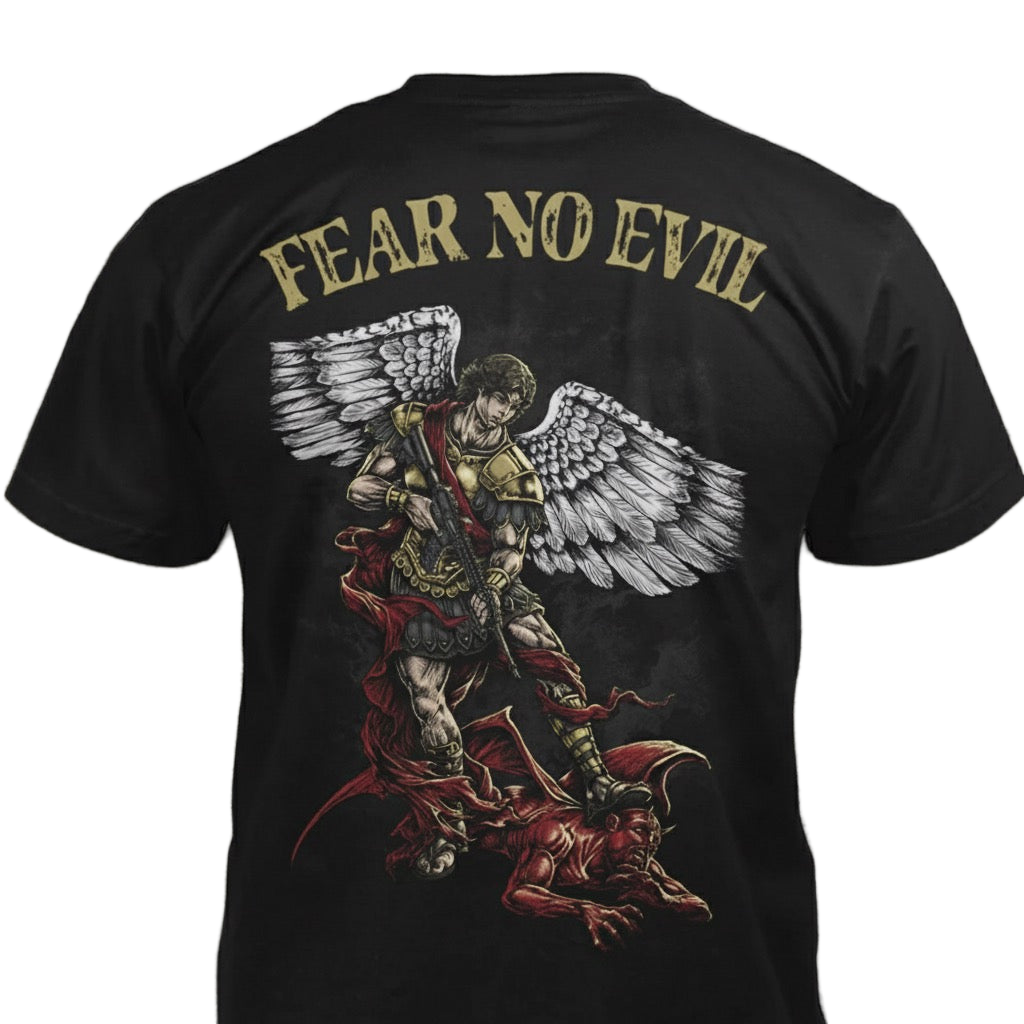 Fear No Evil distressed graphic men's T-shirt - view 11 - Reborn XII