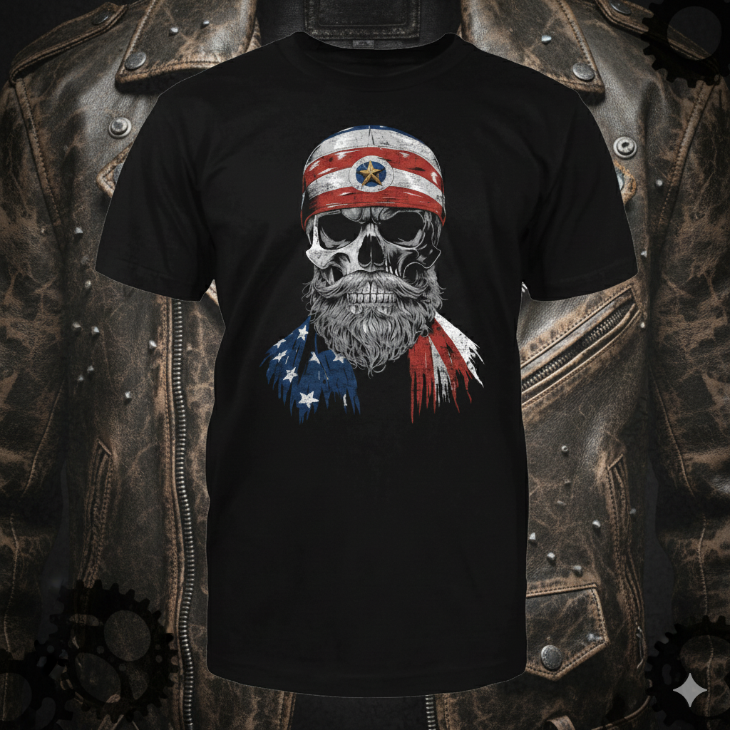 Rebel Skull distressed graphic men's T-shirt from Reborn XII
