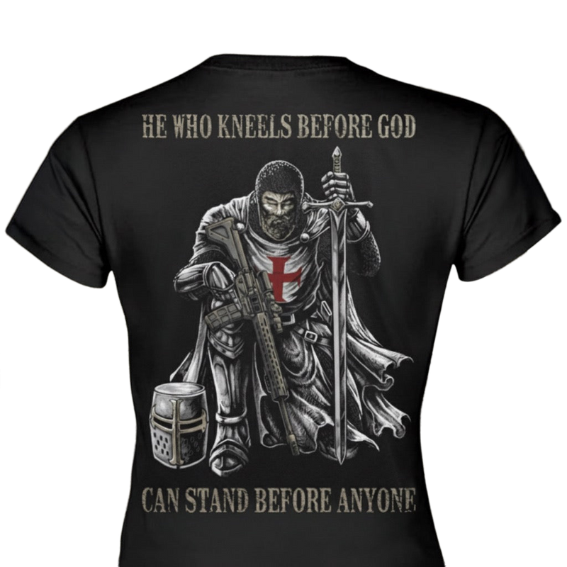 He Who Kneels Before God distressed graphic women's T-shirt - view 5 - Reborn XII