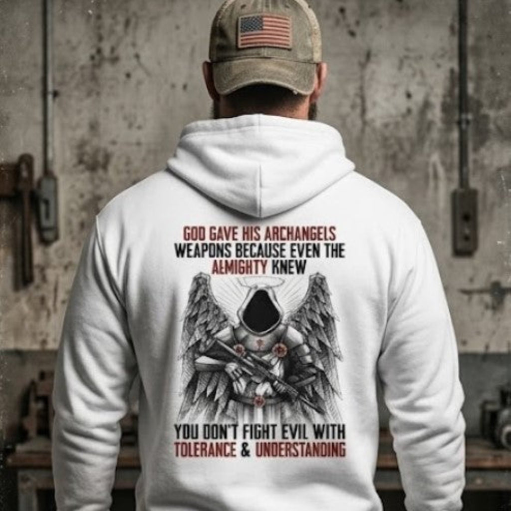 Archangels distressed graphic unisex hoodie - view 2 - Reborn XII