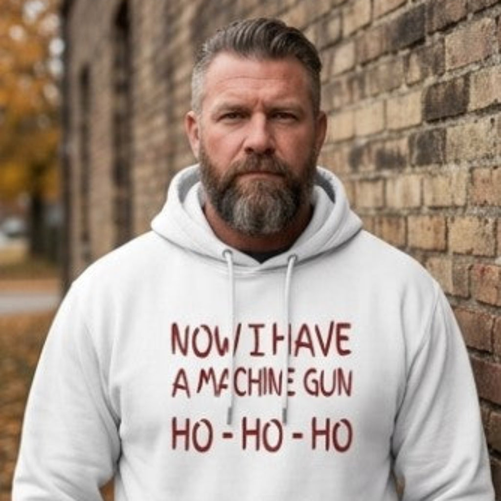 Ho-Ho-Ho distressed graphic unisex hoodie - view 2 - Reborn XII