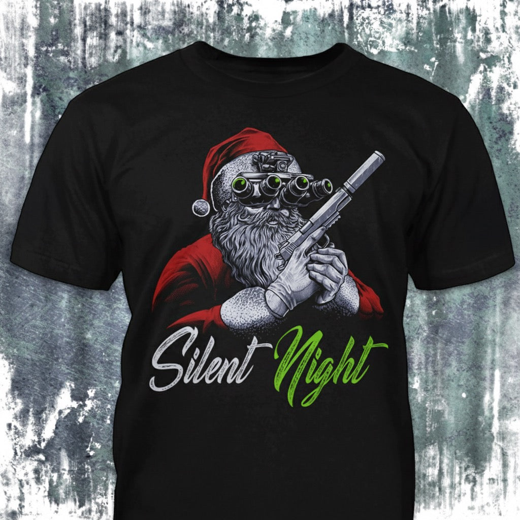 Silent Night distressed graphic men's T-shirt from Reborn XII