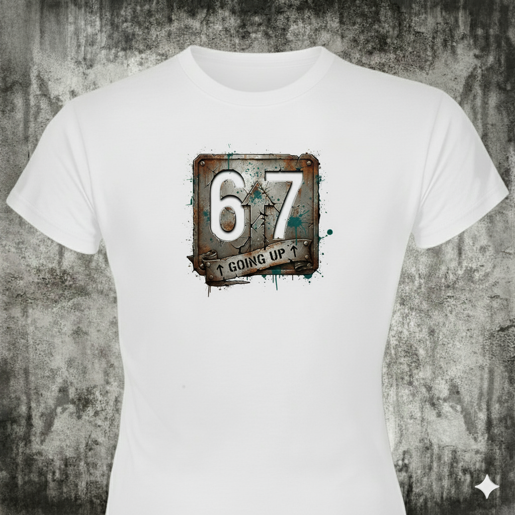 Six Seven distressed graphic women's T-shirt from Reborn XII