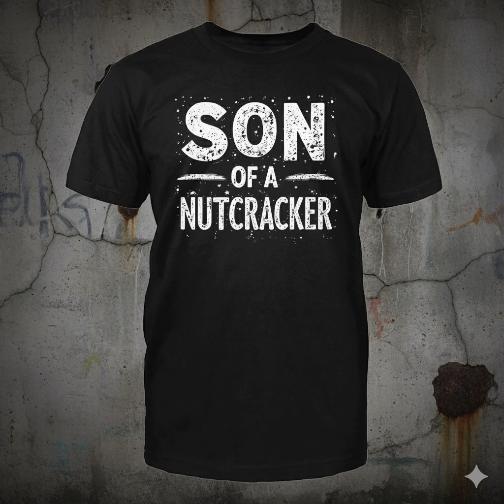 Son Of A Nutcracker distressed graphic men's T-shirt from Reborn XII
